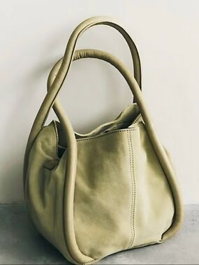 NWT Free People Barlow Suede Bucket Bag Sage Moss RARE Color